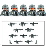 City Army Figures Building Blocks Russia Army Soldiers Weapons Special Combat Uniform Shield Combat Vests Shields Brick Toys