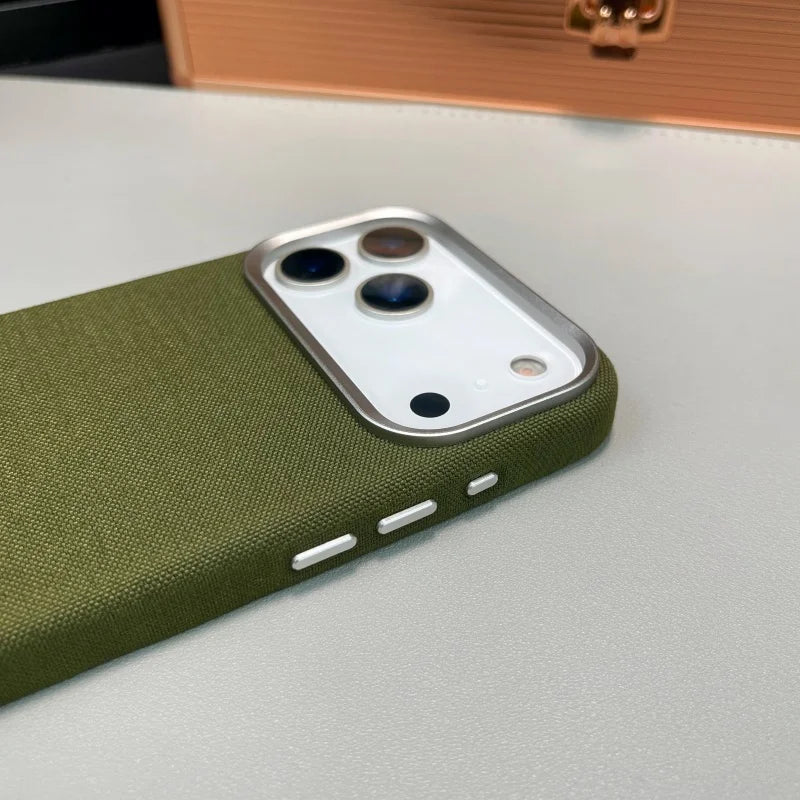 High Quality Original Tech Woven Phone Case For IPhone 17 16 15 Pro Max For Magsafe Invisible Magnetic Charging Shockproof Cover