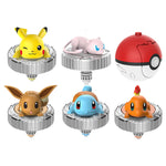 Genuine Pokemon Toys Ball Battle Gyro Pikachu Charmander Squirtle Mew Action Figure Model Pokeball Birthday Gift For Childre