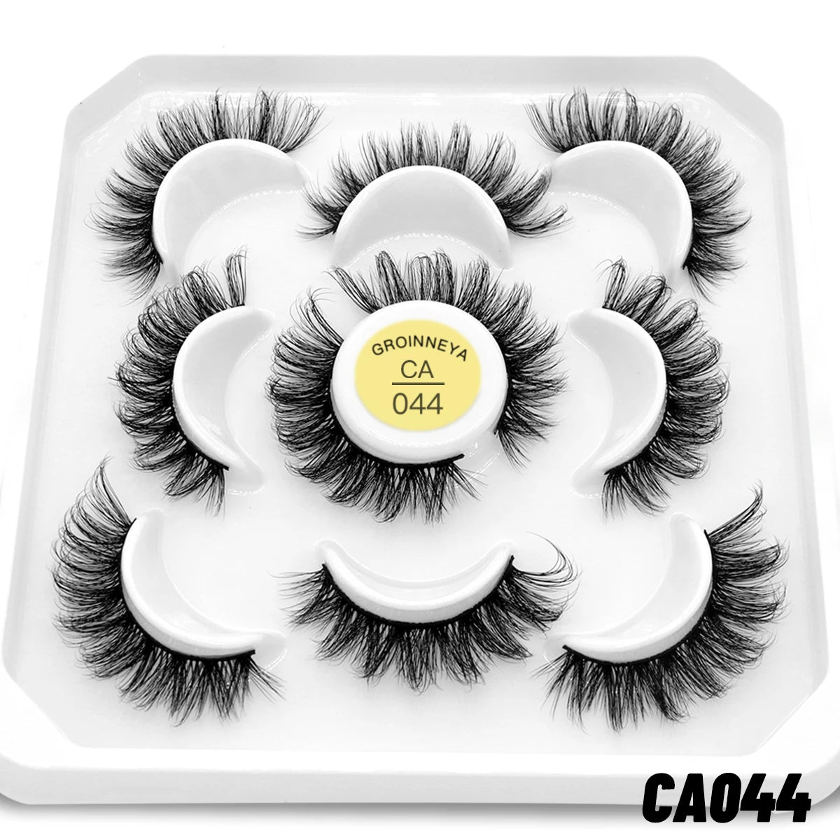 GROINNEYA 5/7 pairs Eyelashes 3D Natural False Lashes Fluffy Soft Cross Manga Lashes Wispy Natural Eyelash Extension Makeup
