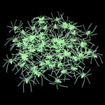 50-100Pcs Halloween Luminous Spiders Scary Trick Spider Indoor & Outdoor Haunted House Decorative Props Halloween Party Supplies