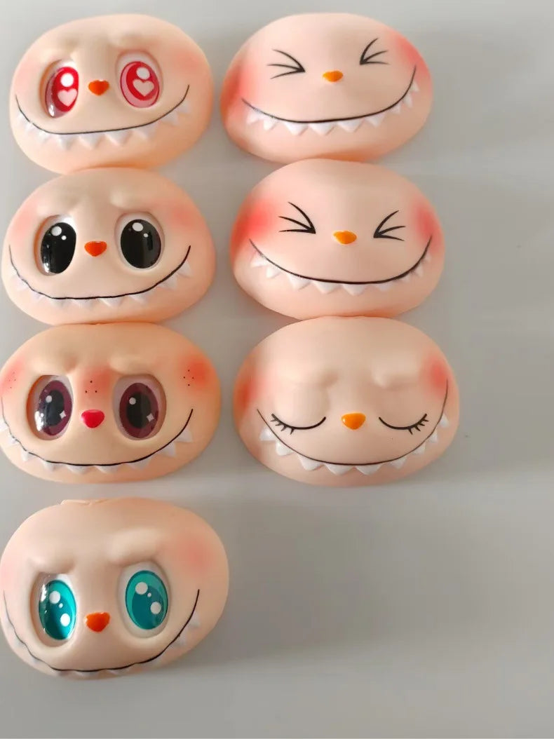 Labubu Doll Parts DIY Kit PVC Face Changing Accessories Hands Feet Replacement Supplies for DIY Doll Makers Collectors