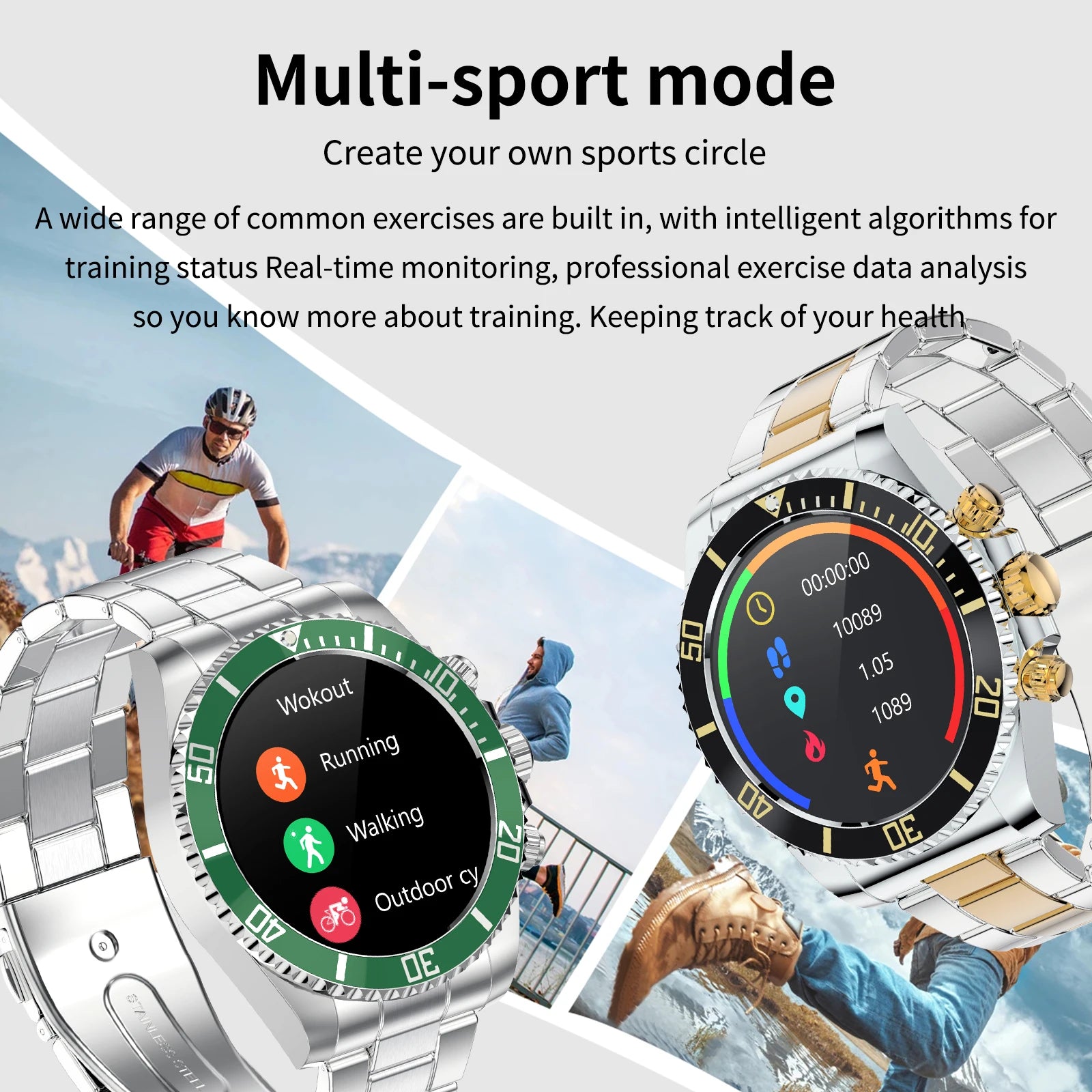 Smart Watch Man Aiweile AW12 High-End Luxury Smartwatch Fitness Tracker Sport Business Bluetooth Call for Xiomi IOS DIY Faces