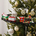 Christmas Train Christmas Tree Decoration Accessories Track Small Train with Music Santa Claus Train Set Children's Gift
