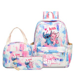 3Pcs/set Disney Lilo Stitch Backpack for Boy Girl Teenager Student Back To School Schoolbag Lunch Bag Women lovely Rucksack Gift