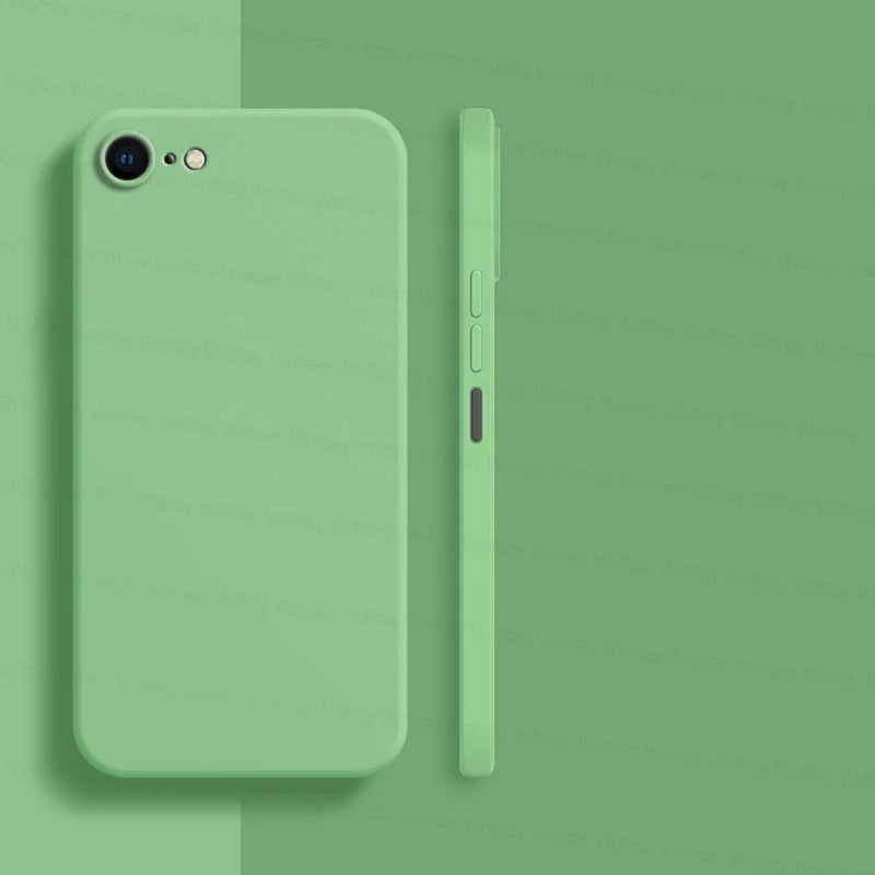 For iPhone 8 Case For iPhone SE 2022 2020 7 8 Cover Case Luxury Shockproof Soft TPU Liquid Silicone Phone Back Case For iPhone 8