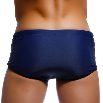 Men’s Solid Color Swim Shorts – Stretch Nylon Surf & Beachwear