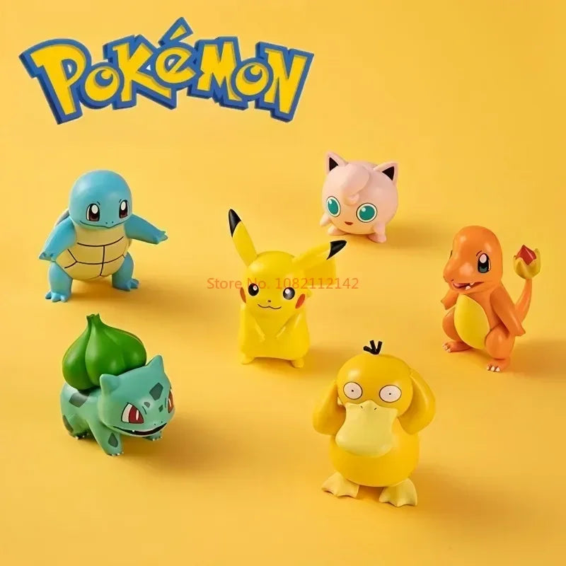 2025 Hot Pokemon Pikachu Doll Model Large Figure Charmander Eevee Porkby Squirtle Ornament Figurine Younth Toys Collects Gifts