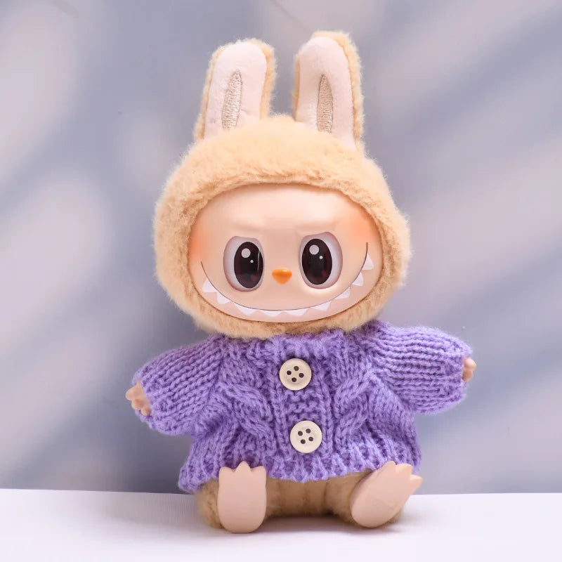 17cm Cute Mini Plush Doll'S Clothes Outfit Accessories For Korea Kpop Exo Labubu Idol Dolls Sweater Clothing DIY Kids Girl Gift