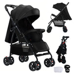 3 in 1 Baby Stroller Prams Lightweight Stroller Compact Foldable Stroller Newborn Stroller Travel System Pushchair Baby Buggy