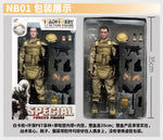 1/6 Action Figure Military Army 30cm Combat Swat Police Soldier With Gun Forces Model Toys