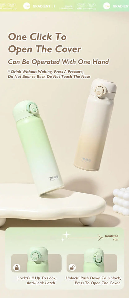 500ml large capacity thickened 316 stainless steel vacuum Thermal insulation portable Tumbler Thermos Water bottle Coffee cup