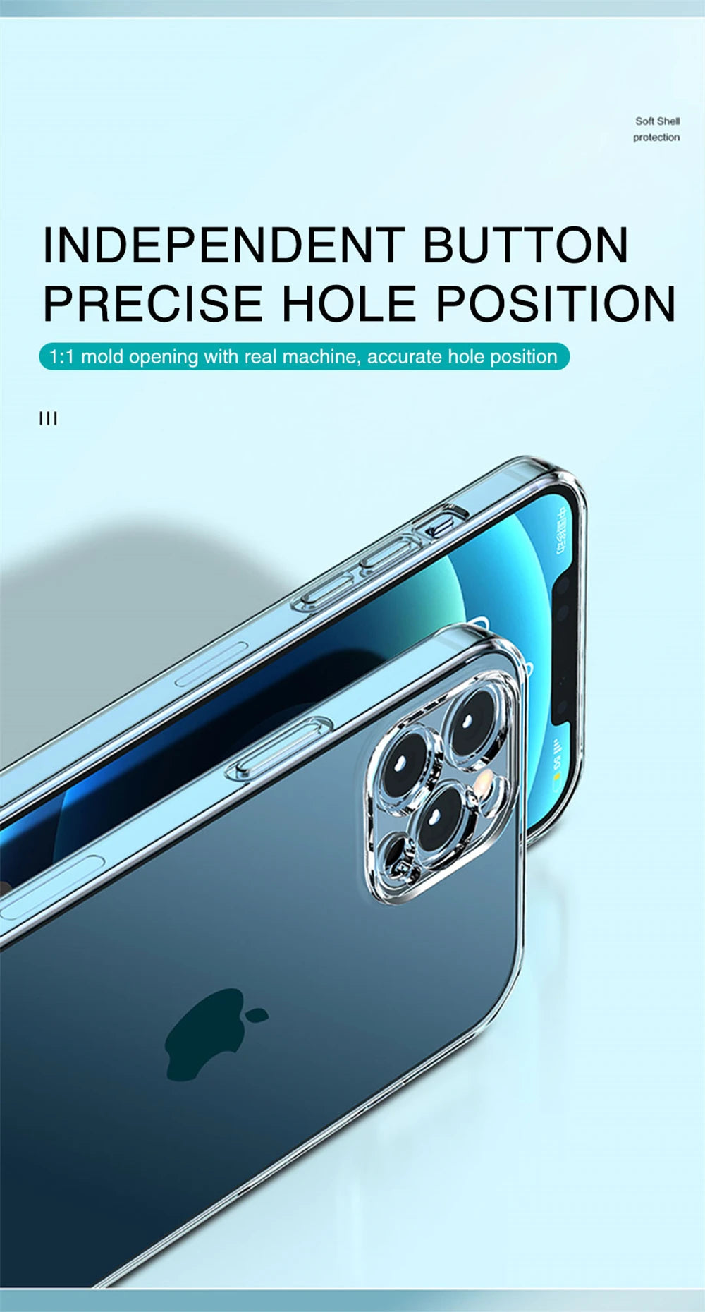 Ultra Thin Clear Phone Case For iPhone 11 12 13 14 15 16 17 Pro X XR XS Max Mini 7 8 Plus Silicone Soft Transparent Back Cover