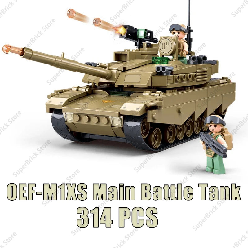 SLUBAN Military Antiaircraft Missile Vehicle Pantsir S1S Anti-aircraft Car Model Building Blocks Sets Soldier Bricks Kids Toys