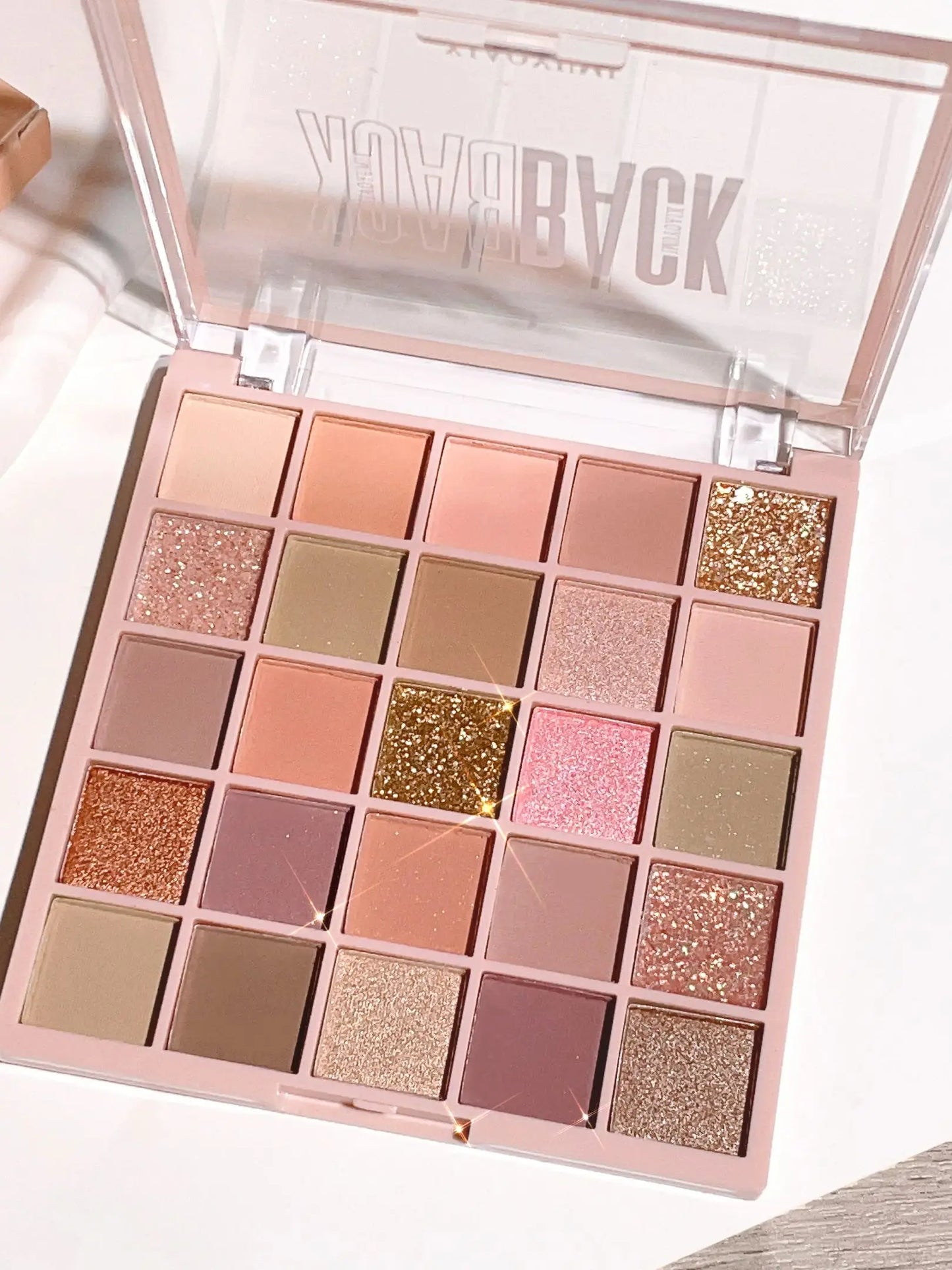 25 Colors Eyeshadow Palette High Gloss Cement Grey Rose Brown Color Tone Matte Glitter Daily Makeup Dry Rose Eyeshadow For Music