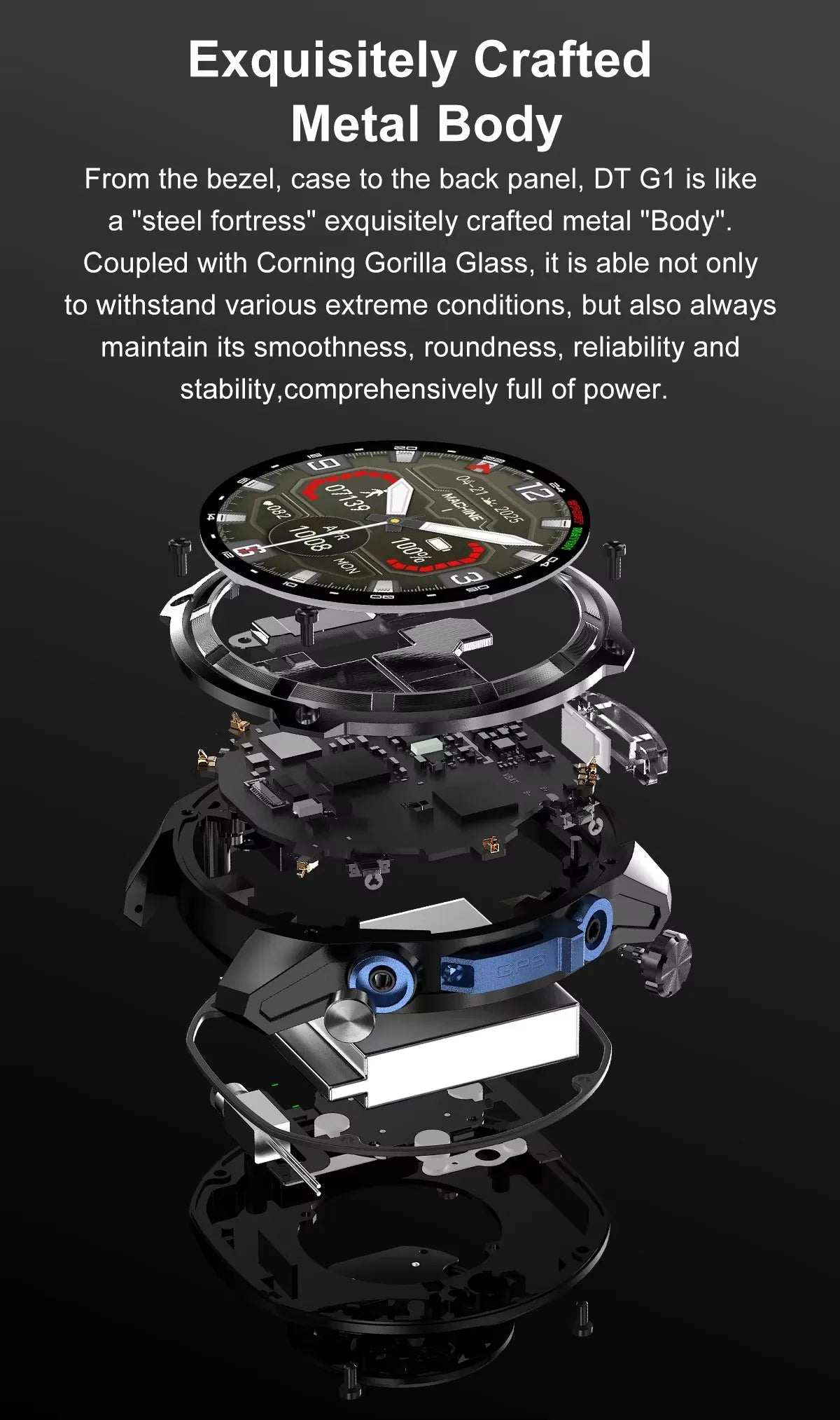 Military Smart Watch DT G1 GPS Track Compass Altimeter Bluetooth Calling 860mAh Battery DTG1 Men Outdoor Sports SmartWatch