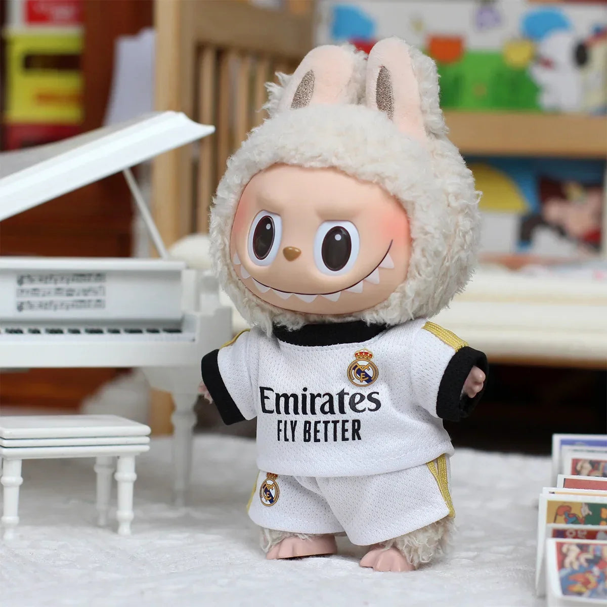 For 17cm Labubu Football Basketball Size 10 Clothing V1V2 Labubu Doll Size 7 Vinyl Pendant Doll Clothing DIY Sportswear Boy Toy