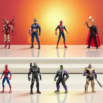 Avengers Legends Iron Man Spider Man Thor Captain America Thanos Hulk War Machine Action Figures Gif