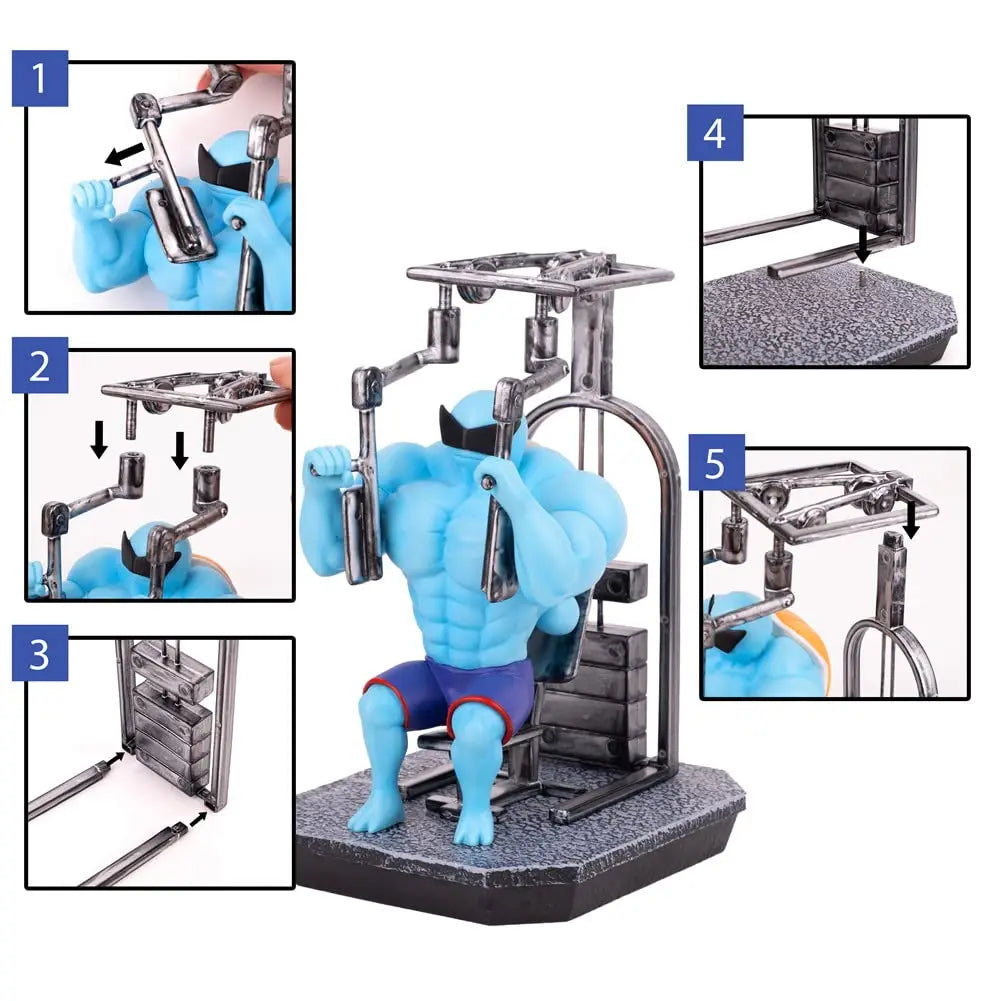 Pokemon Toys GYM Figurines Cartoon Fitness Muscle Man Action Figure Charmander Bulbasuar Squirtle Gengar Fit Model Anime Toys