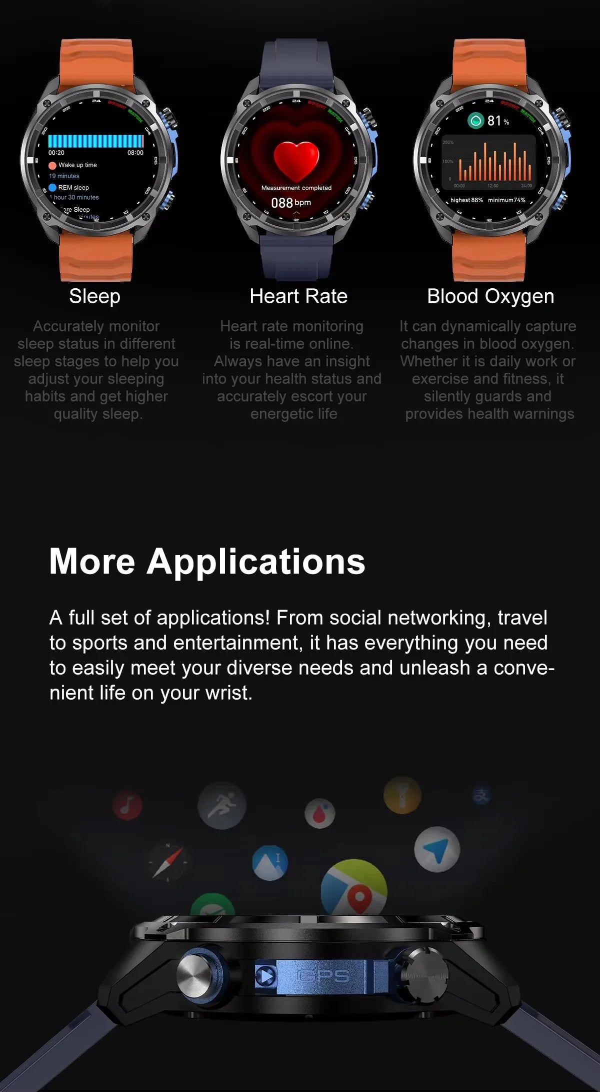 Military Smart Watch DT G1 GPS Track Compass Altimeter Bluetooth Calling 860mAh Battery DTG1 Men Outdoor Sports SmartWatch