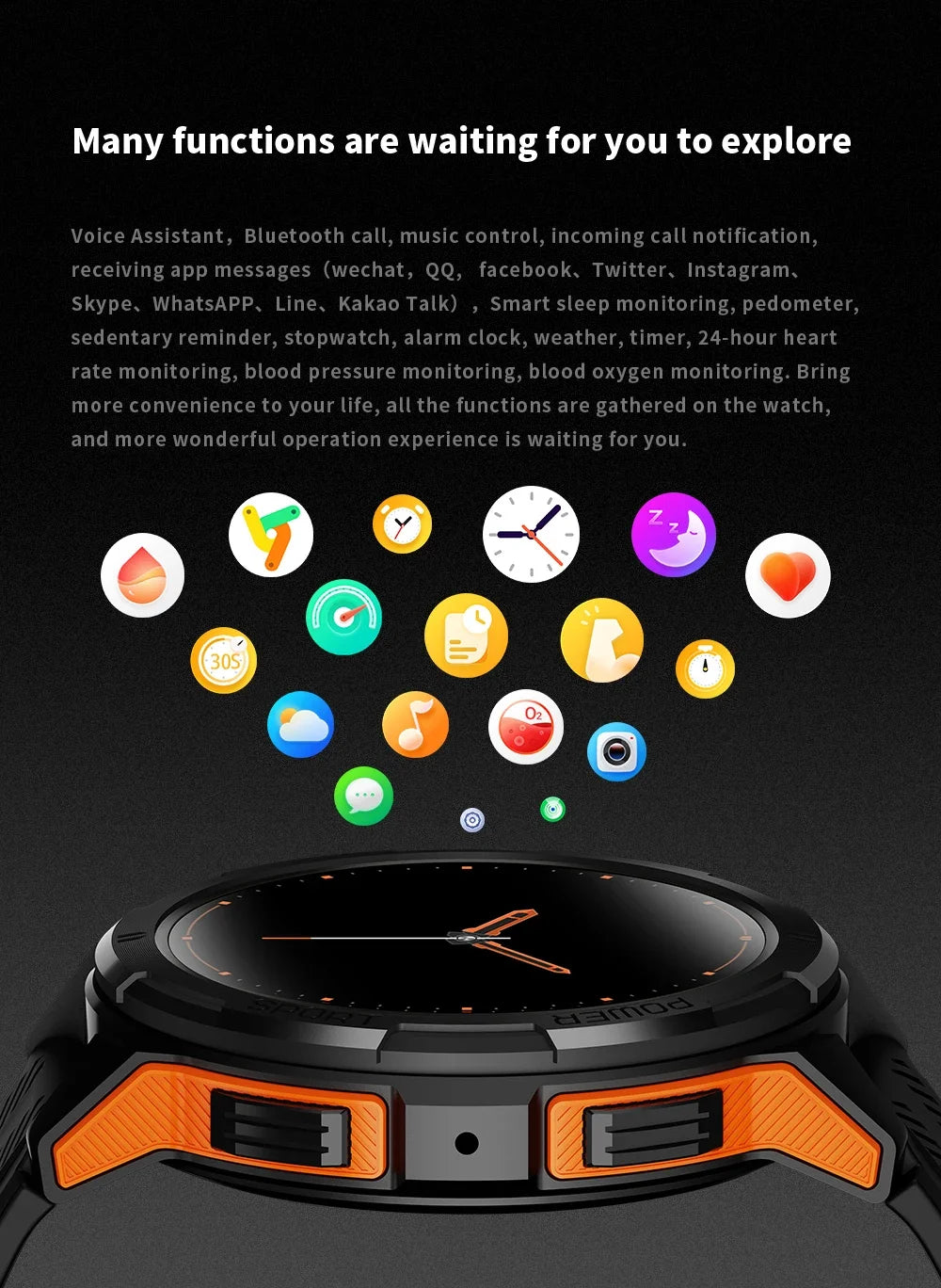 OUKITEL Smart Watch BT10 Sport SmartWatch BT5.2 410mAh 1.43" AMOLED Display