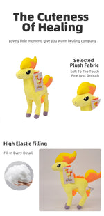 Pokemon Ponyta Stuffed Toys Cartoon&Cute Plush Doll Festival Gifts Throw Pillow Birthday Gift For Kids Friends Boy