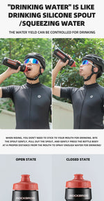 ROCKBROS 750ml Bicycle Water Bottle Plastic Sports Fitness Running Hiking Kettle Leak-proof Bike Bottle Cage