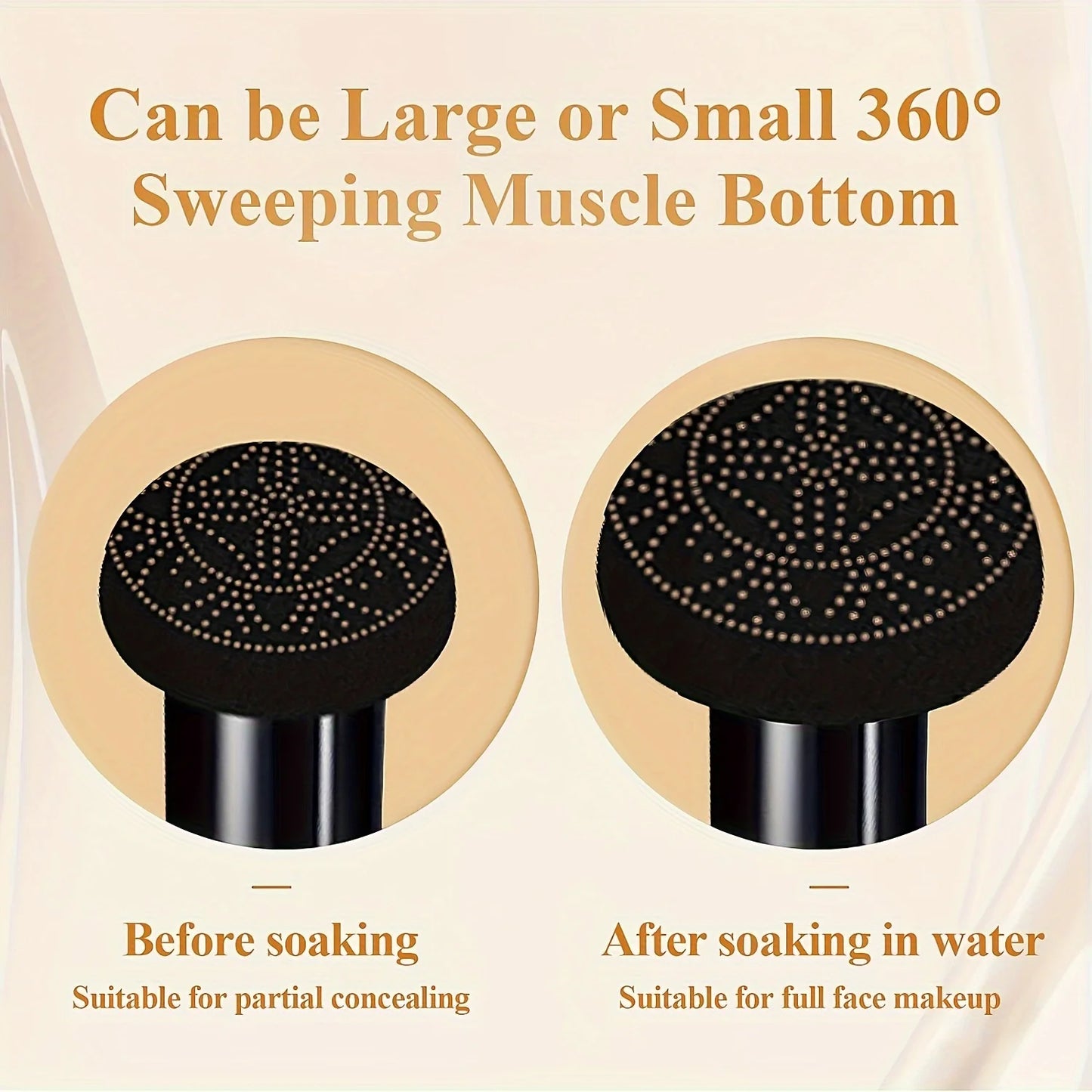 Mushroom Head Air Cushion,CC Cream Foundation Moisturizing Concealer Waterproof Oil Control Long-Lasting Nude Makeup with Makeup