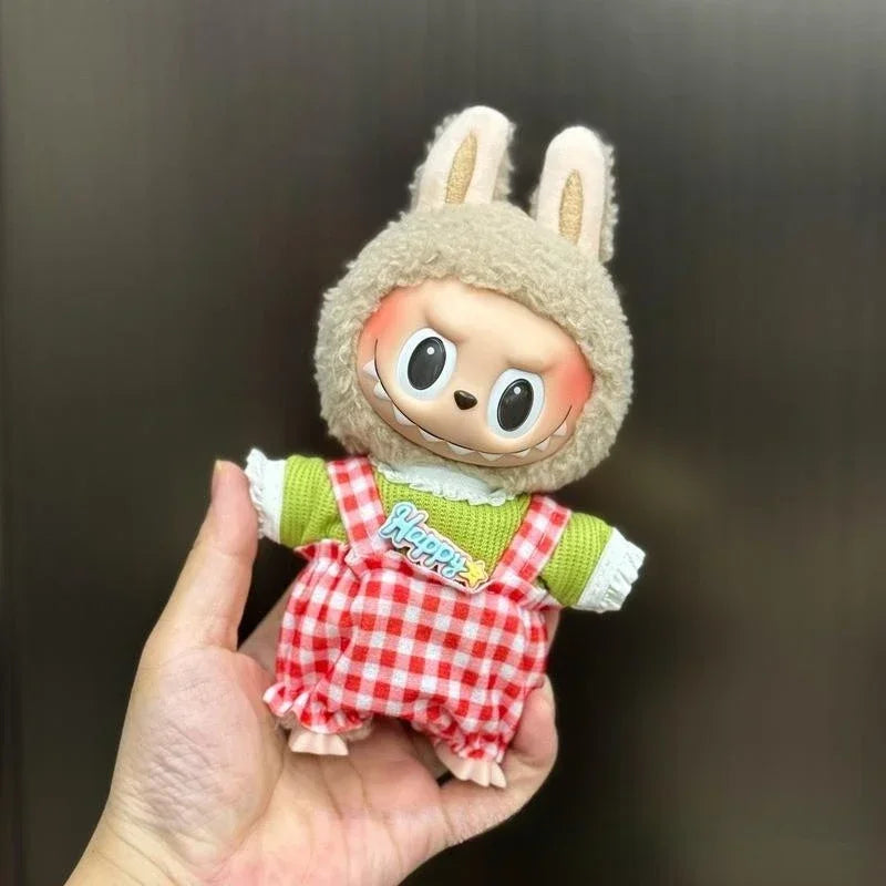 Mini Plush Doll'S Clothes Outfit Accessories For Korea Kpop Exo 15-17cm Labubu Idol Overalls set Clothing Gift