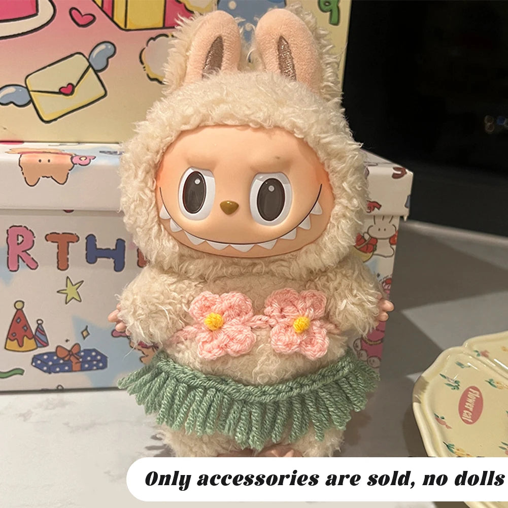 Lovely Bikini Bib Headband For Labubu 3.0 Big Into Energy Series Swimsuit Labubu Sexy Bikini Set Labubu Clothes