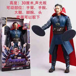 Action Toy 30cm Marvel Avengers Toy Thanos Hulk Spiderman Iron Man Captain America Thor Black Panther With Sound And Light