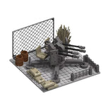 WW2 Military Army Soldiers World War 2 Military Base Observation Tower Model Assemble Building Blocks Bricks Children's DIY Toys