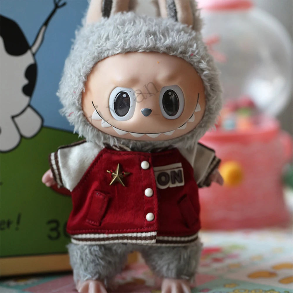 Mini Doll'S Clothes Outfit Accessories For Korea Kpop Exo 15-17cm Labubu V1 V2 Baseball jersey pants shoes camera Clothing Gift