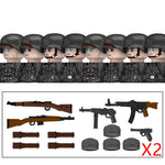 Military WW2 German Navy Armored Troops Building Blocks US 101st Britain Soviet Union Soldiers Infantry Weapons Bricks Toys Kids