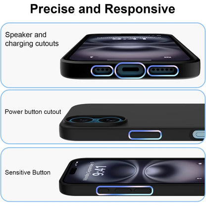 Liquid Silicone Case for iPhone 17 16 15 14 13 12 11 Pro Max 12 Mini iPhone 16 Plus 16e 17 Air Soft Protective Shockproof Cover