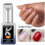 KODIES GEL Builder Nail Gel in a Bottle Milky Pink 15ML Brush on Builder Extension Gel Polish Soak Off French Manicure Hard Gel