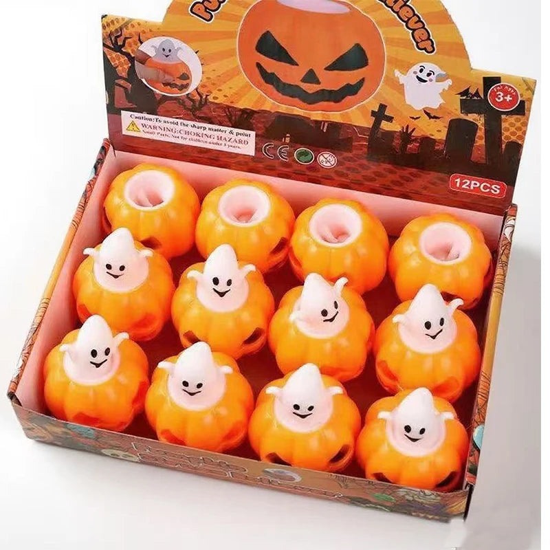 1/4/8PCS Halloween Pumpkins Stress Balls Slow Rebound Sensory Toys Trick Decompress Pumpkin Fidget Toys Party Favors Kids Adults