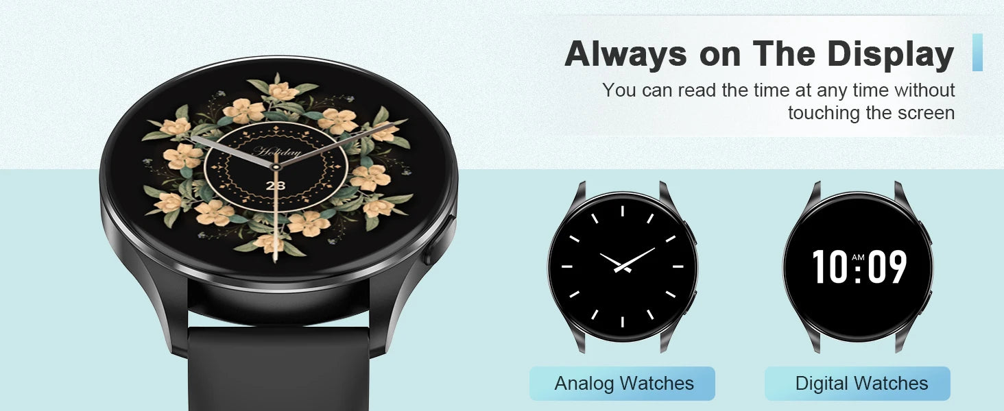 Blackview X20 Smart Watch with Health Monitoring Fitness Tracking 1.43” HD AMOLED Screen Bluetooth Watches for Men Women Gifts