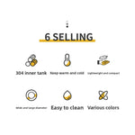 600/800/1100ML304 Stainless Steel Thermos Bottle with Handle Portable Water Cup Hot and Cold Long Lasting Drinking Water Bottle