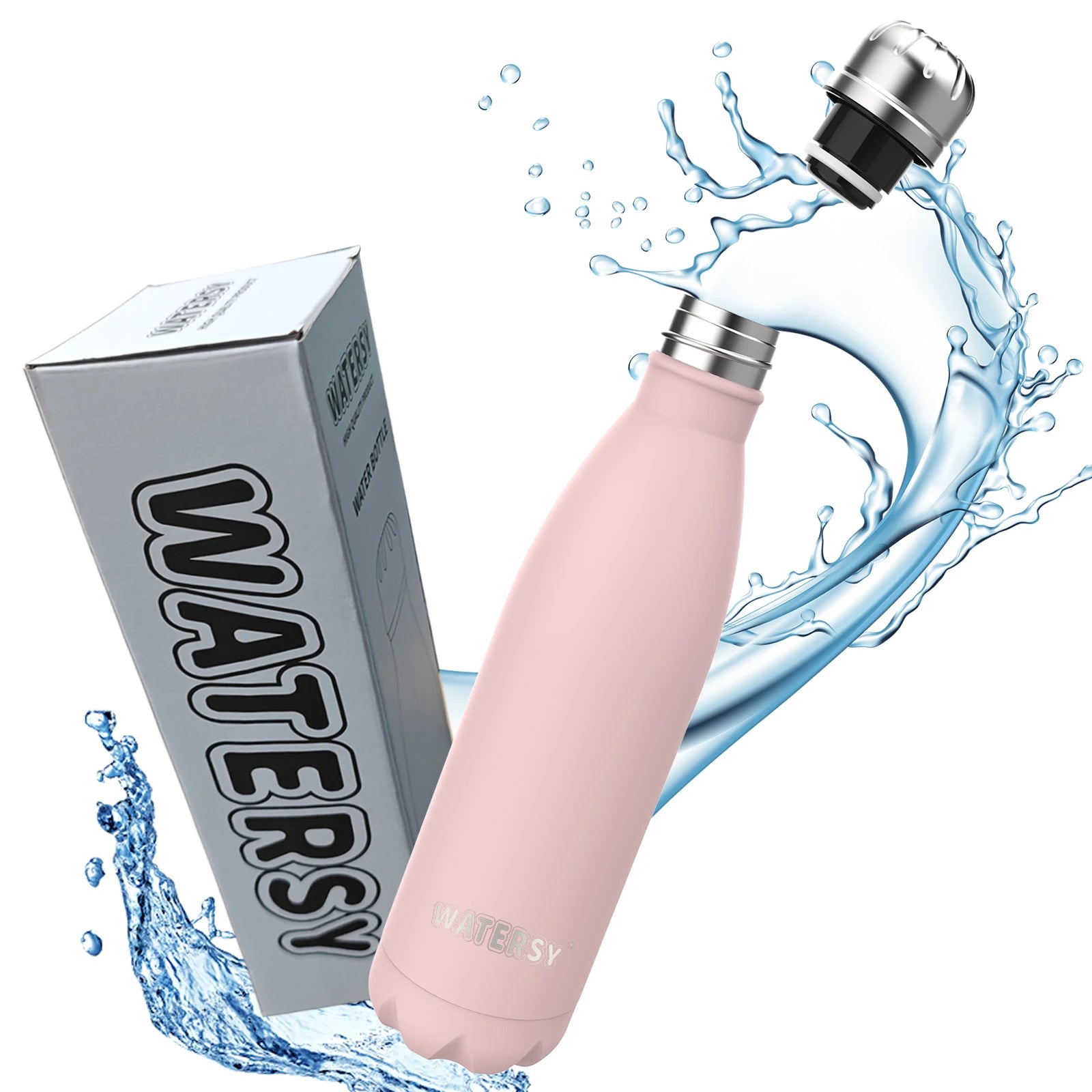 500ML Stainless Steel Thermos Mug Sports Water Bottle Cold and Hot Thermal Cups Vacuum Travel Tumbler Mug Thermal Bike Bottle