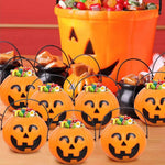 Halloween Pumpkin Bucket  Portable Candy Basket Halloween Ghost Festival Bar Home Decor Sugar Filling Jar Halloween Party Gift