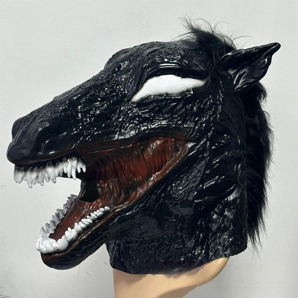 New Superhero Venom 3 Long Tongue Mask Cosplay Latex Masks Horror Party Helmet Props Supplies Novelty Masks Christmas Halloween