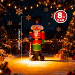 Christmas Inflatable Decorations - Branch Snowman, Santa Claus, Gingerbread Man, Gift Bag Snowman LED Light Lawn Decorations
