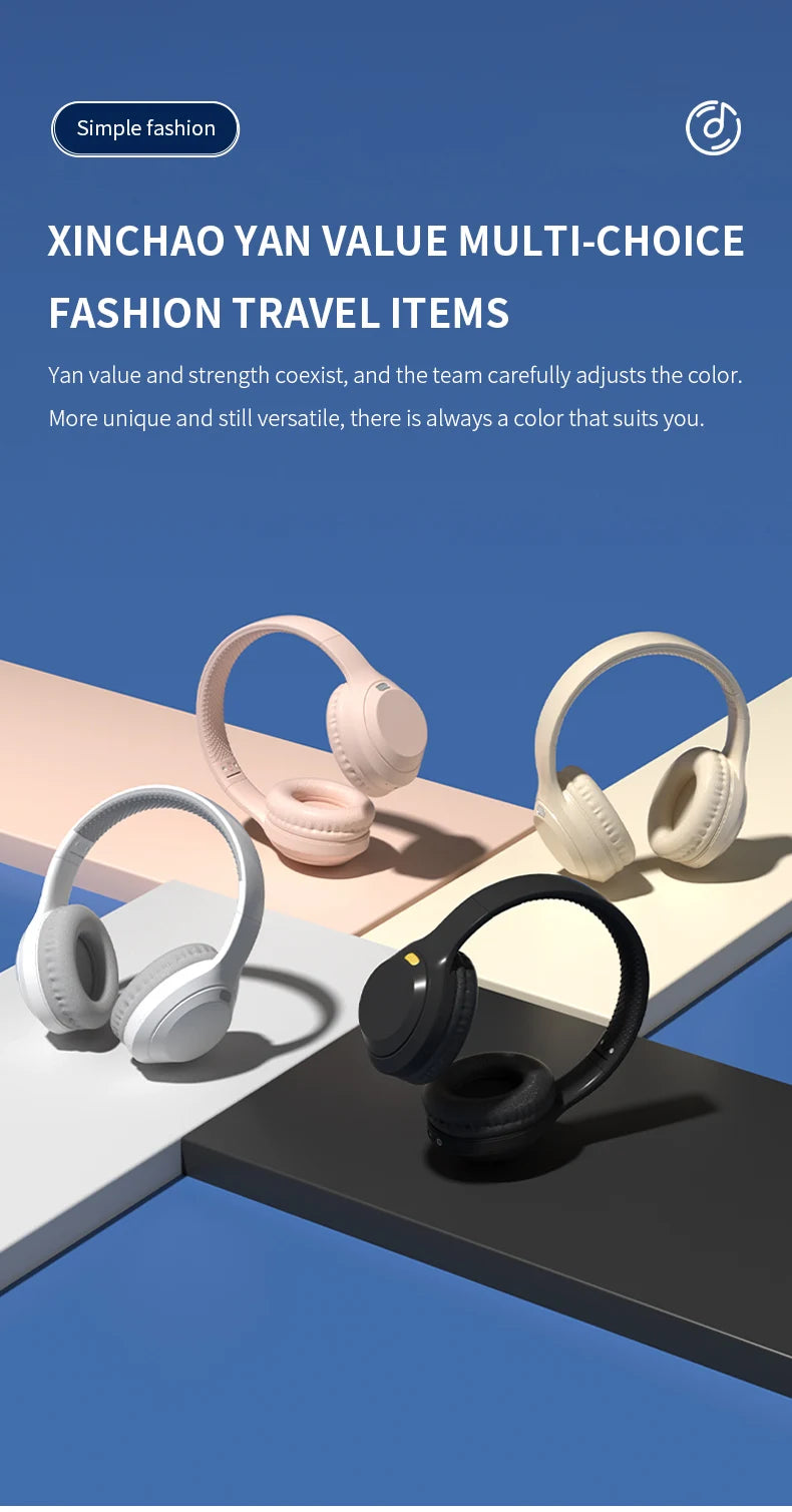 Xiaomi 5W Wireless Headphones Bluetooth 5.3 Earphones Foldable Earbuds 40mm Driver Game Music Over Ear Stereo Headset With Mic