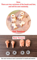 Hot Sell Labubu Plush Doll Parts Vinyl Doll Accesseries Pvc Face Changing Parts Hands Feet Replacement Supplies Diy Gifts