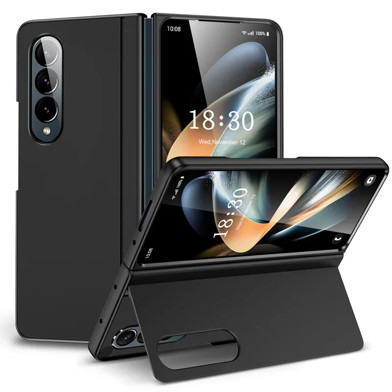 For Samsung Galaxy Z Fold 4 5 6 7 Case Ultimate Touch Feeling PC Bracket Folding Anti-fall Full Protection Cover For Z Fold4 5