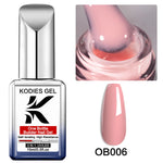 KODIES GEL Builder Nail Gel in a Bottle Milky Pink 15ML Brush on Builder Extension Gel Polish Soak Off French Manicure Hard Gel