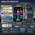 2025 New ECG+PPG Accurate Measure Heart Rate Smart Watch Men Blood Pressure Lipids Uric Acid Bluetooth Call Health Smartwatches