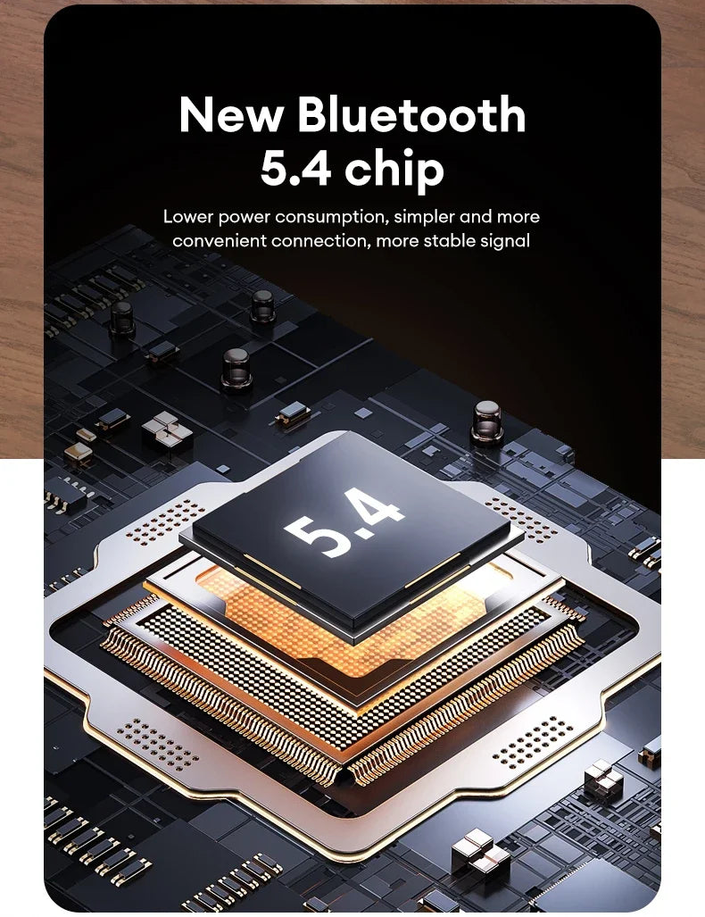 Original Lenovo TH54 Head Mounted Wireless Bluetooth 5.4 Earphones Over-Ear HIFI Stereo Music Game Noise Canceling Sport Earbuds