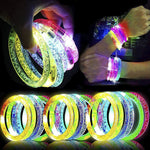 10-30 Pcs Kids Adult Party Supplies LED Light Up Bracelet Toys Birthday Wedding Guest Gifts Halloween Christmas Bar Party Favors